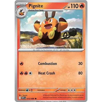 Karetní hra Pignite 012/086 - White Flare Typ karty: Reverse Holo