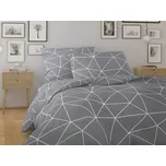 Povlečení bavlna EXCLUSIVE 70x90, 140x200 Grid šedé