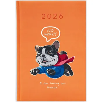 Kalendář Knižkový kalendář 2026 A5 FunnyCase modrý