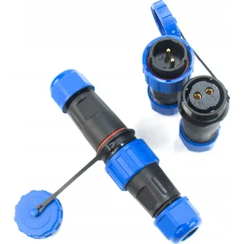 Elektrická zásuvka Voděodolná 2-pinová zásuvka leteckého konektoru s kabelem, řadový konektor 25A