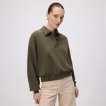 Reserved - Polo mikina s modalem - olivová - 722GA-91X - 722GA-91X-L