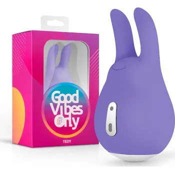 Vibrátor Dobrý vibrace Tedy - akumulátorový, králičí vibrátor na klitoris (fialový)