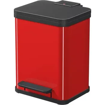 Odpadkový koš Koš na tříděný odpad Hailo Öko duo Plus M 2x9 litrů červený