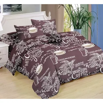 Povlečení TOTÁLNÍ MASAKR CEN! Oboustranné bavlněné povlečení na 2 postele – KÁVA COFFE + prostěradlo zdarma!