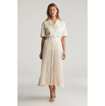 Dámská sukně SUKNĚ GANT PLEATED SKIRT CREAM