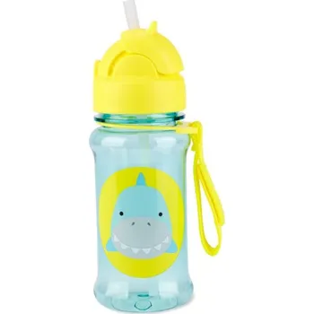 Láhev SKIP HOP Zoo tritan Láhev s brčkem 355ml Žralok 12m+