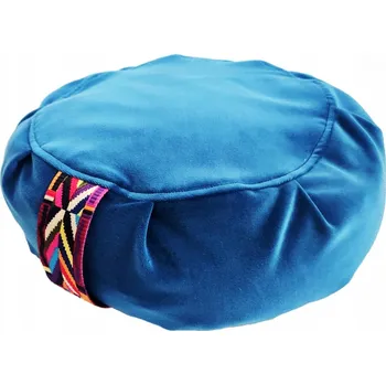 Polštář Zafu, meditační polštář - modrý samet