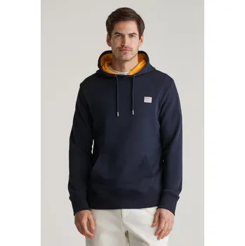 Pánská mikina MIKINA GANT CONTRAST SWEAT HOODIE EVENING BLUE
