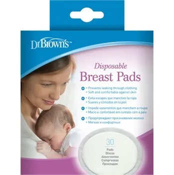 Těhotenská móda DR.BROWN'S Vložky absorpční do podprsenky 30ks S4022