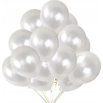 Balónek LATEXOVÉ BALÓNKY BÍLÉ PERLEŤOVÉ křest svaté přijímání dekorace velké narozeniny 25ks