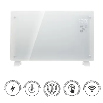 Průmyslové topidlo Pro-Tech shop Elektrický konvektorový ohřívač 2500W, bílý 62298 FIN7889