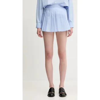 Dámská sukně Bavlněná sukně Sporty & Rich Serif Logo Anae modrá barva, mini, áčková, SK018612300BL59, L, 50X