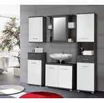 BELBEL koupelnová sestava, tmavě šedý beton/bílý lesk, 5 let záruka + vyzvednutí ZDARMA