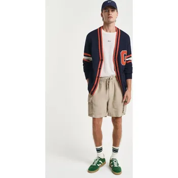 Pánské kraťasy ŠORTKY GANT REG LINEN CARGO DS SHORTS CONCRETE BEIGE