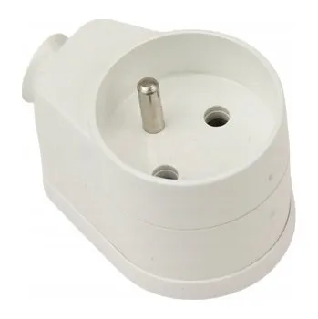 Elektrická zásuvka Přenosná zástrčková zásuvka s magnetem 2P+Z 16A/250V IP20 – bílá