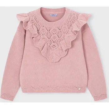 Dívčí svetr Dětský svetr Mayoral růžová barva, 4304 4304.6F.Mini.9BYA 38X, vel. 128