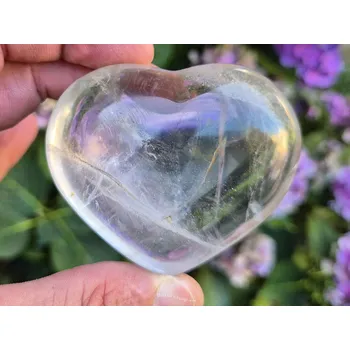 Přírodní kámen Křišťál hladké srdce z Madagaskaru 171g