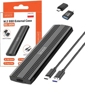 Příslušenství pro datový nosič Pouzdro / Adaptér pro SSD M.2 NVMe PCIe 2v1 USB 3.0 USB-C 10 Gb/s, Externí Box pro M.2 disk