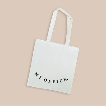 Nákupní taška Taška s potiskem MY OFFICE Barva tašky: Béžová