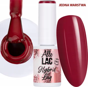Lak na nehty Hybridní lak ALLELAC 6g LED/UV Gel Polish Červené víno Červená