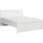 Black Red White KASPIAN postel LOZ/160/T bílá/bílý mat BEZ ROŠTU a MATRACE