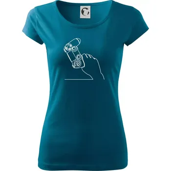 Dámské oblečení Herní ovladač jedním tahem - Dámské triko Pure - 3XL ( Petrolejová )
