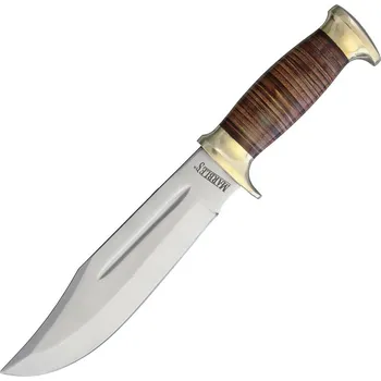 lovecký nůž Marbles Hunter Leather Bowie MR556 hnědý