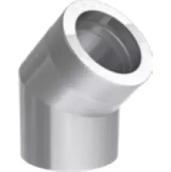 Komín Koleno 45°, tl. 1,0 mm, prům. 130 mm