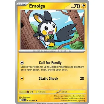Sběratelská karetní hra Emolga 029/086 - Black Bolt Typ karty: Non-Holo