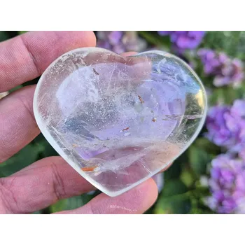 Přírodní kámen Křišťál hladké srdce z Madagaskaru 98g