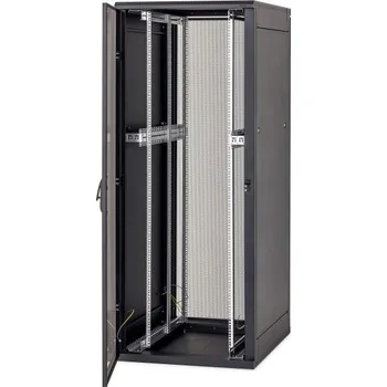 Rozvaděč Stojanový rack 19" 42U (š)800x(h)1000 rozebíratelný př.i zad.dv.síto černý