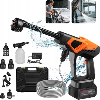 Vysokotlaký čistič AKUMULÁTOROVÁ TLAKOVÁ MYČKA VÝKONNÁ SILNÁ + AKU 20000MAH