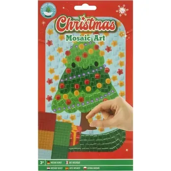 Vánoční dekorace GRAFIX Mozaikový obrázek Vánoce: Stromeček 14x23 cm (800024)