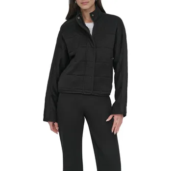 Pánské oblečení BUNDA DKNY L/S FRNT ZIP QUILTED BLACK