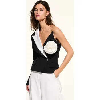 Dámské sako BLEJZR KARL LAGERFELD KARL STUDIO JACKET WHITE/BLACK