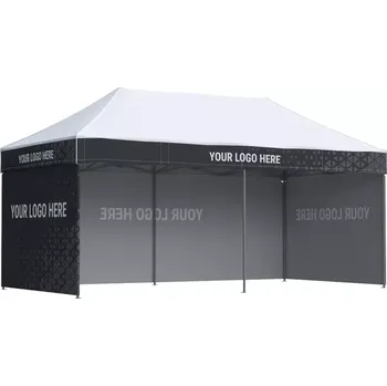 Zahradní altán Nůžkový stan 3x6 Octa Go s potiskem 4 střešních límců, 3 bočnice s potiskem: Polyester