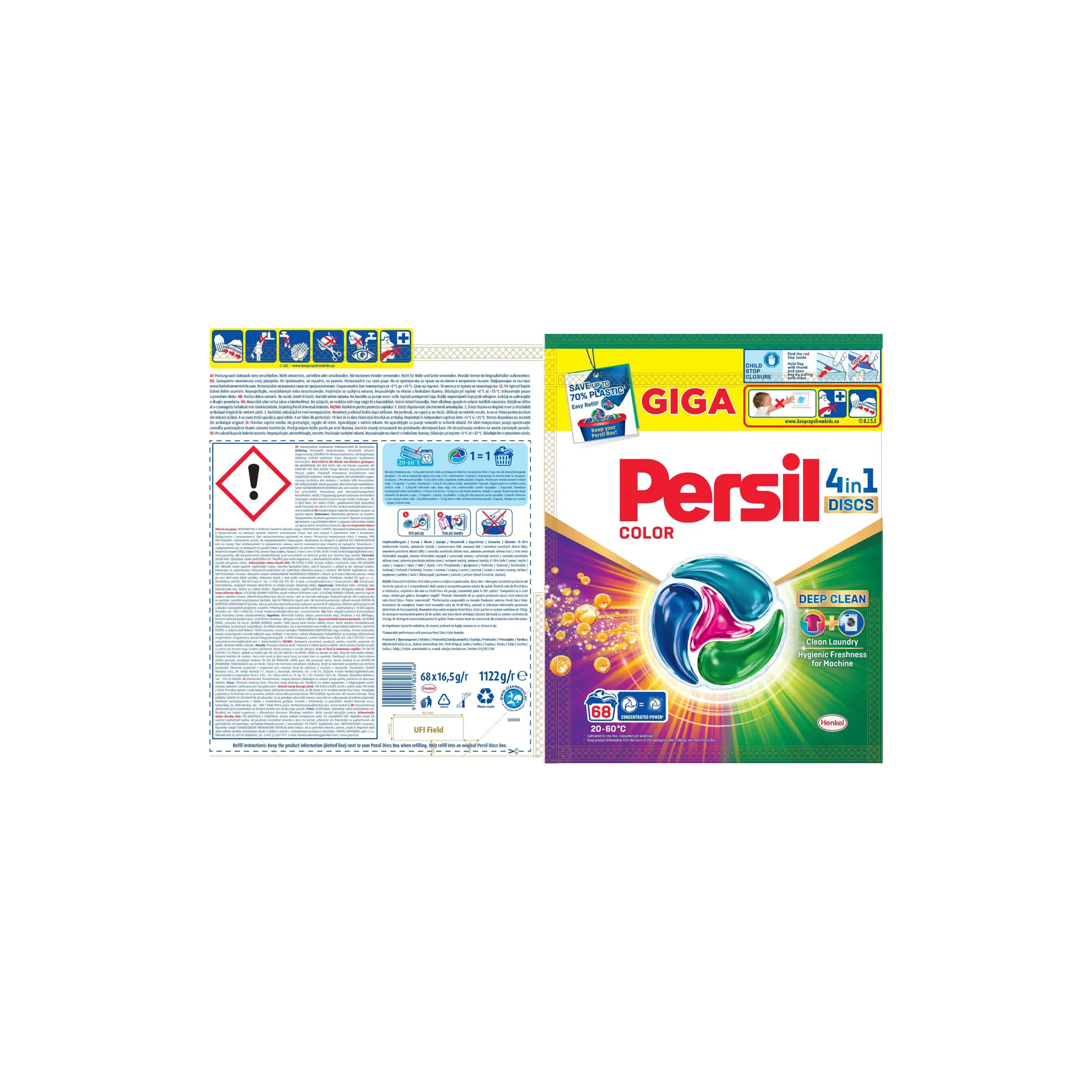 Fotografie 2 - Kapsle na praní Persil Discs Color 4v1 68 ks