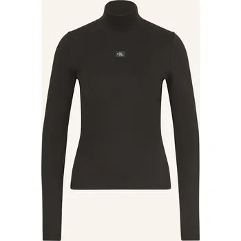 Dámské tričko Calvin Klein Jeans Dámské Tričko S Dlouhým Rukávem, černá, 38