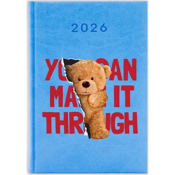 Kalendář Knižkový kalendář 2026 A5 FunnyCase modrý
