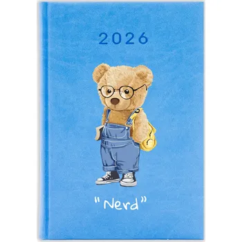 Kalendář Knižkový kalendář 2026 A5 FunnyCase modrý