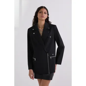Dámské sako BLEJZR KARL LAGERFELD FASHION BIKER BLAZER BLACK