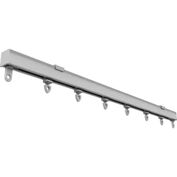Garnýž Záclonová kolejnička Linea 34 ,osazená Délka: 450 cm, montáž: na stěnu (konzolky)