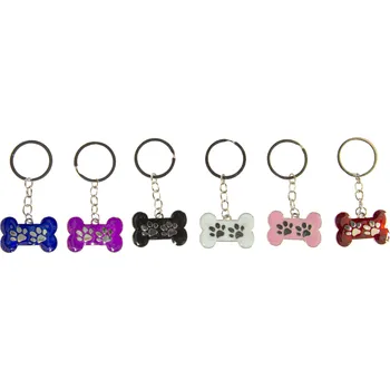 Přívěsek kov-kost tlapky barevné