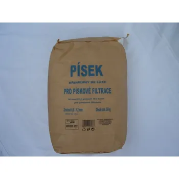filtrační náplň filtrační písek, křemičitý písek, písek do filtrace pytel: 24,5 kg