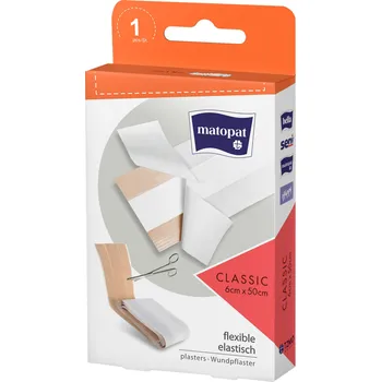 Náplast Matopat Classic nedělená náplast s polštářkem 6 cm x 0,5 m, 1 ks