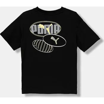 Chlapecké tričko Dětské bavlněné tričko Puma ESS LOGO LAB Relaxed Execution Tee B černá barva, s potiskem, 688984 688984. 99X, vel. 164