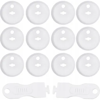 Obraz Záslepky do zásuvek, ochrana kontaktů s uzemněním, bílé, 12 kusů