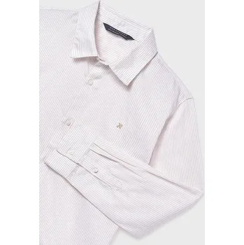 Mayoral chlapecká košile s dlouhým rukávem 874 barva: béžová, Rozměr: 152 (12 let)