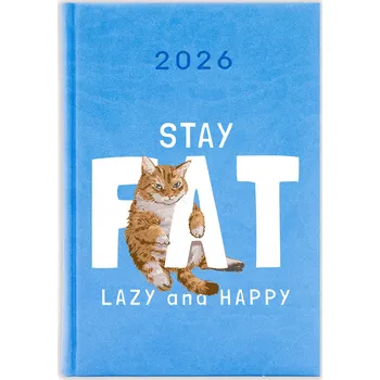 Kalendář Knižkový kalendář 2026 A5 FunnyCase modrý