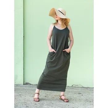 Dámské šaty BezPotisku Dámské šaty BezPotisku Sára Khaki XL